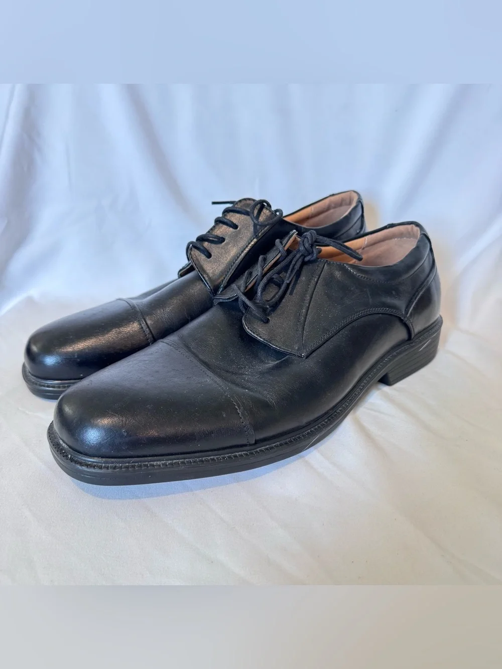 La Milano Men's Black Leather Comfort Dress Shoes Wide EEE #A1718 Sz 13 Business